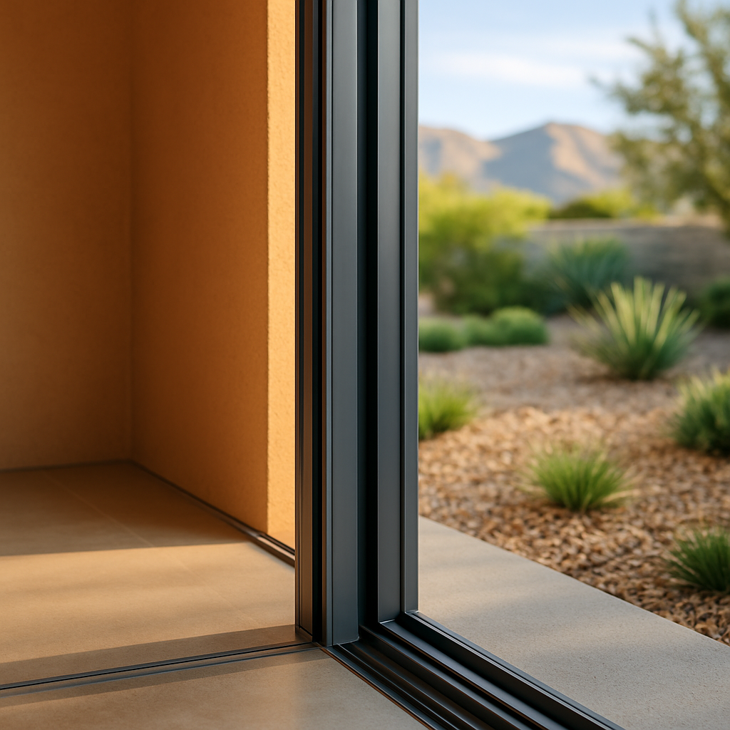 Sliding and patio doors installation with desert landscape view in Las Vegas, NV